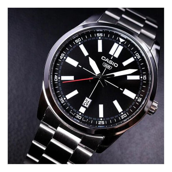 

Часы Casio Dress Pointer Display Analog Watch 'Steel Black', черный