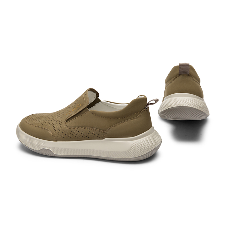GOLDLION Мужские повседневные кроссовки низкие серые/хаки - хаки, цвет Khaki — фото 4