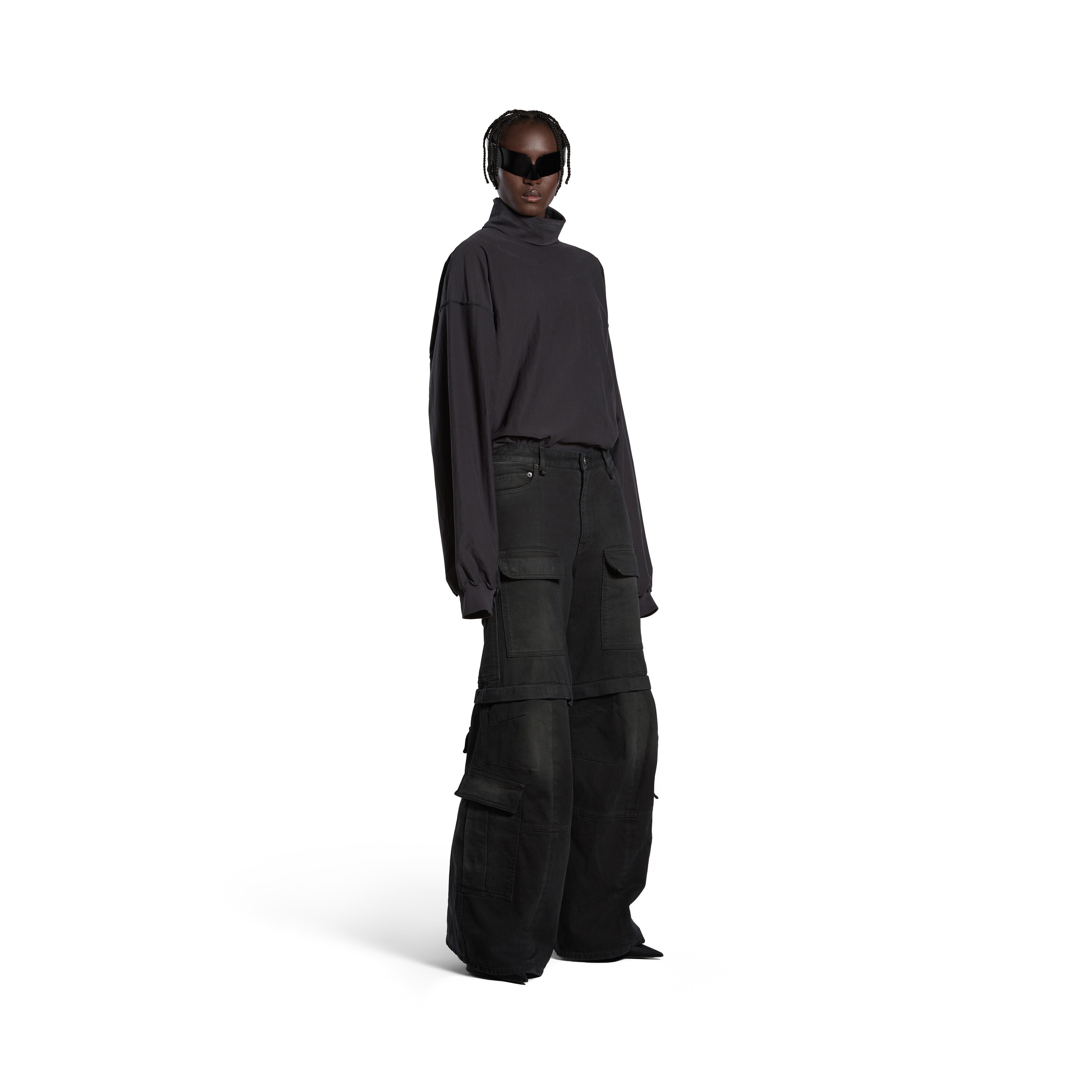 

Расклешенные брюки-карго BALENCIAGA, черный
