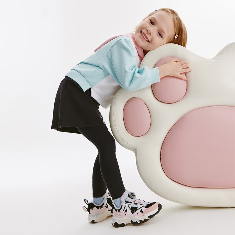 FILA KIDS Низкие детские кроссовки для бега, однотонные, дымчато-розовые, детские — фото 3
