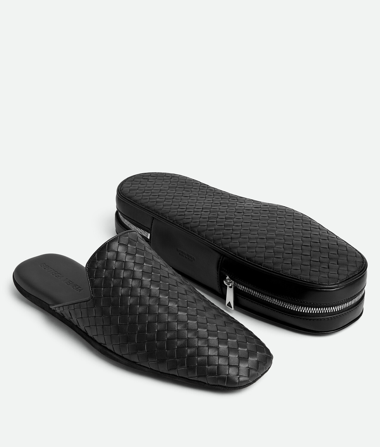 Palazzo slipper with travel case BOTTEGA VENETA, черный — фото 3