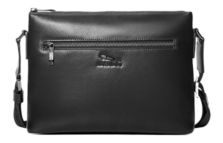 

JAGUAR Мужская кожаная сумка-кроссбоди через плечо черная, Black