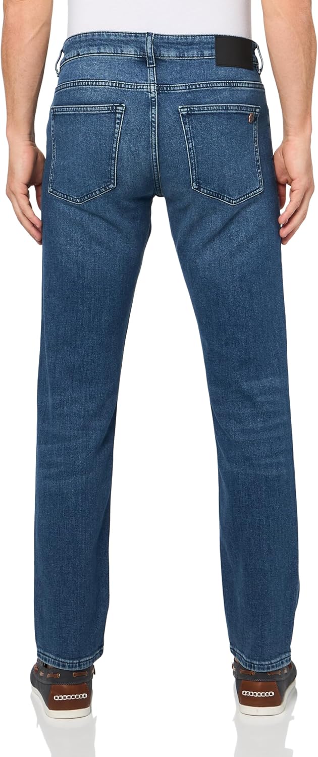 BOSS Мужские джинсы Delaware Bo Comfort Cotton Slim Fit, Medium Blue — фото 2