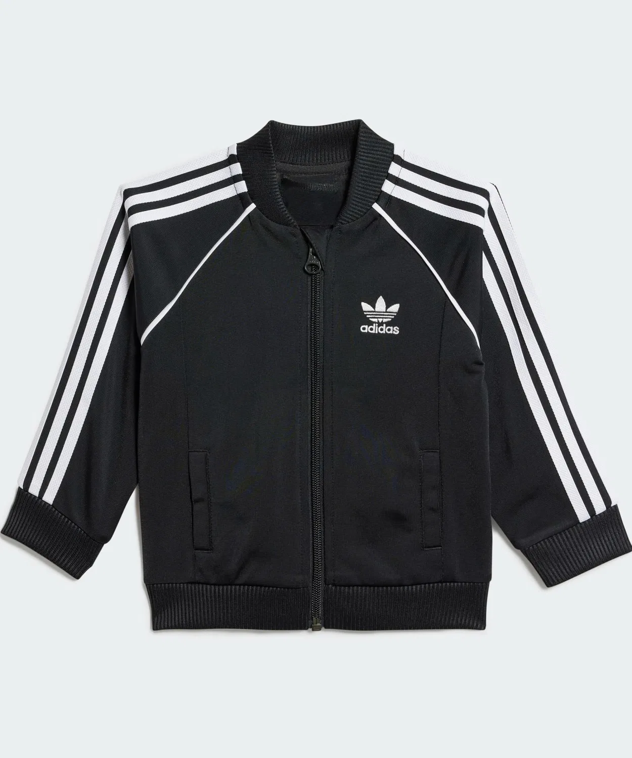 Детский спортивный костюм с логотипом adidas Originals, комплект из куртки и брюк, черный — фото 2