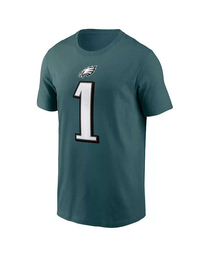 Мужская футболка с именем и номером игрока Philadelphia Eagles Джелена Хертса в цвете Midnight Green Nike — фото 3