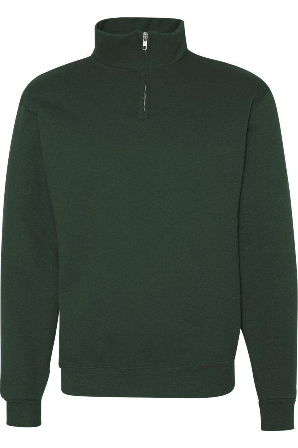 

Толстовка JERZEES Nublend Cadet Collar с застежкой-молнией на четверть длины, цвет forest green