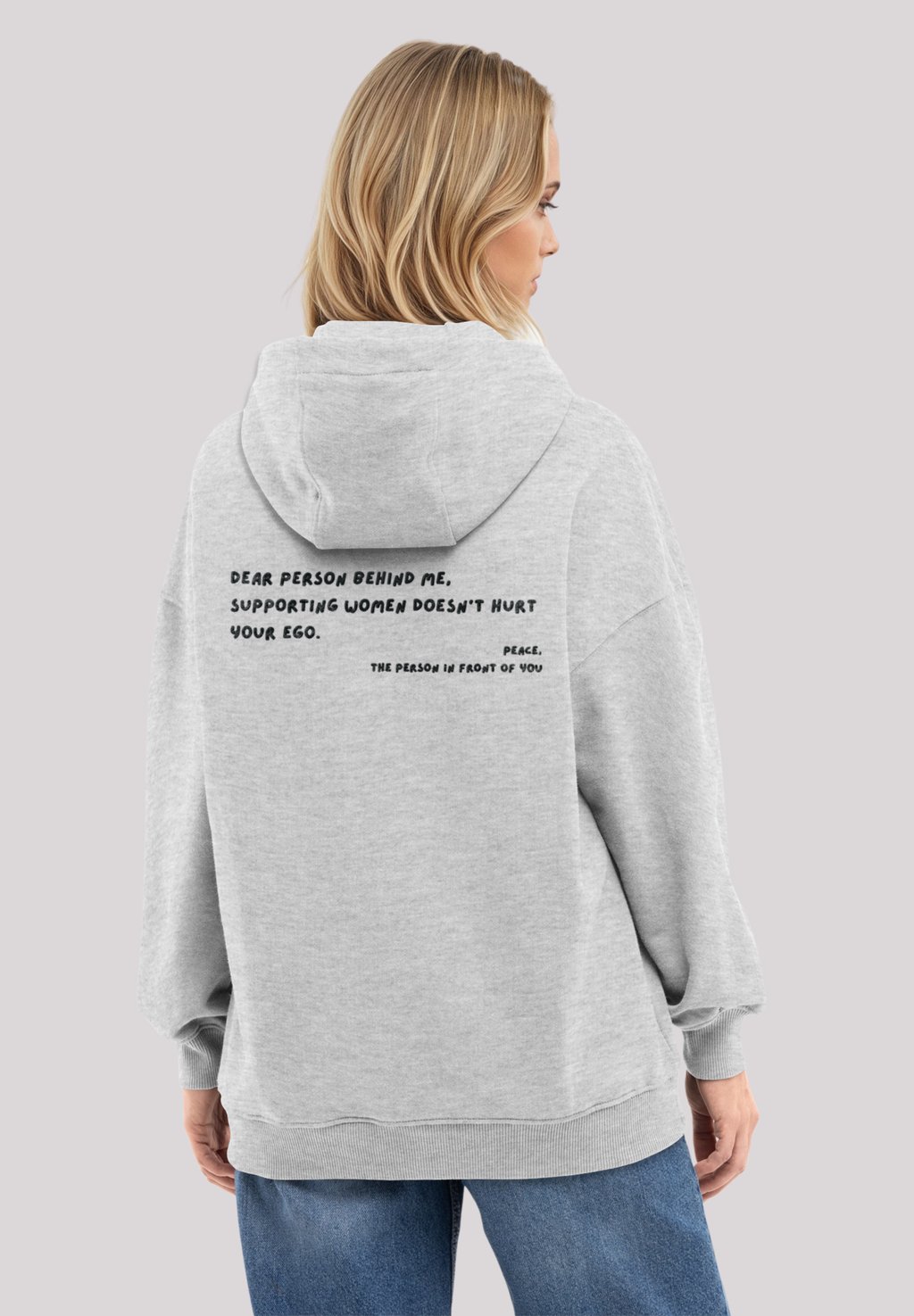 

Толстовка DEAR PERSON BEHIND ME STICKEREI - Hoodie F4NT4STIC, серый