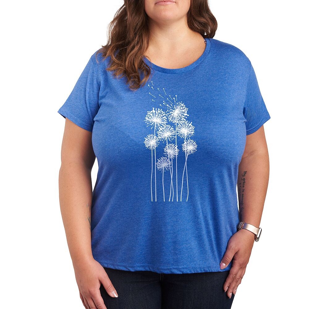 

Футболка Plus Tall с рисунком одуванчиков, цвет Heather Royal Blue