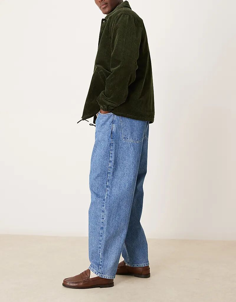 

Джинсы ball fit в цвете средне-синего мытья ASOS DESIGN