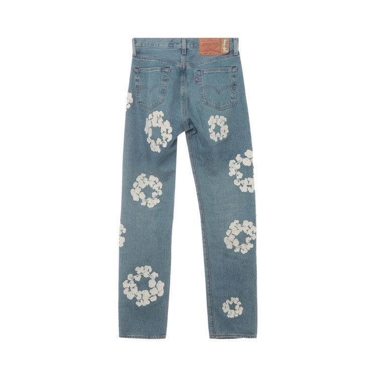 Джинсы Levis x Denim Tears Logo Japan Embroidered Denim Jeans, Blue — фото 2