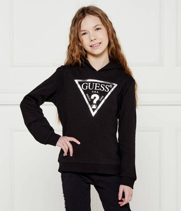 

Толстовка Guess Regular Fit с логотипом, черный