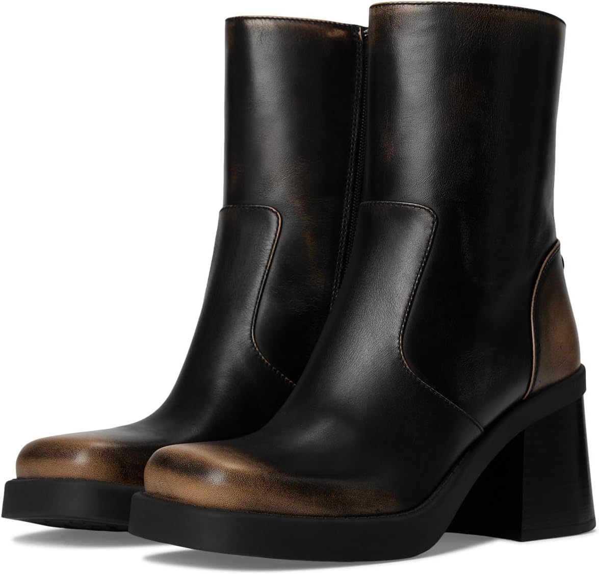 Ботинки COACH Sculpted C Bootie In Loved Leather, черный