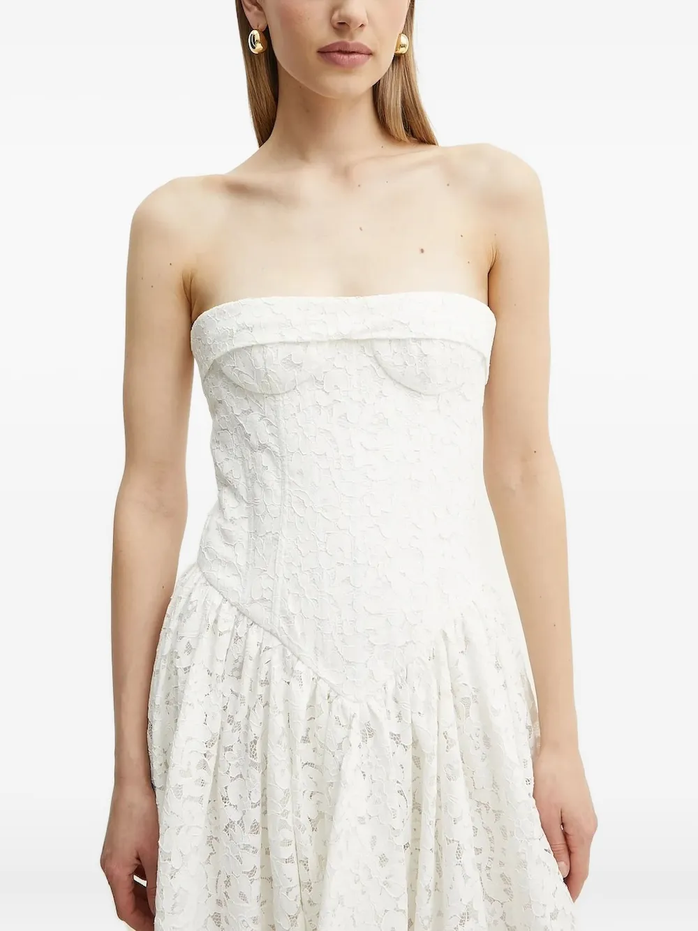 

Платье Felicidad асимметричного кроя Bardot, белый