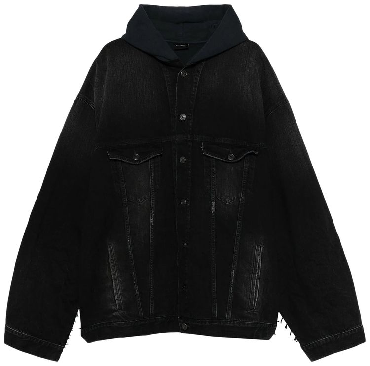 

Куртка Balenciaga Hybrid Hooded Jacket, черный