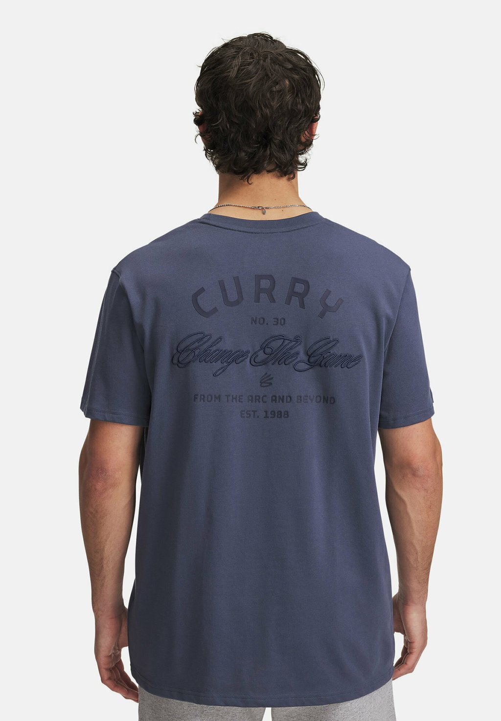 

Футболка с принтом SHORT-SLEEVE Under Armour, сине-серый