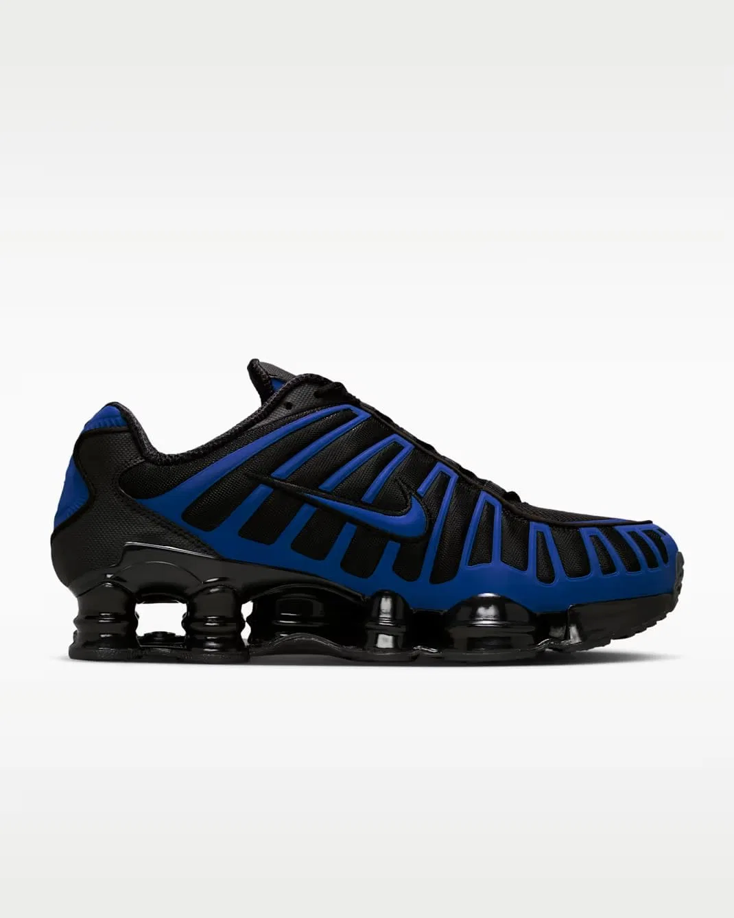 Мужские кроссовки NIKE Shox TL, Black Metallic Silver Court Blue — фото 2