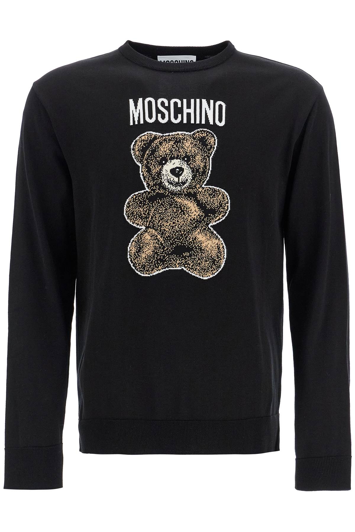 

Мужская хлопковая футболка Moschino Teddy Bear, черный