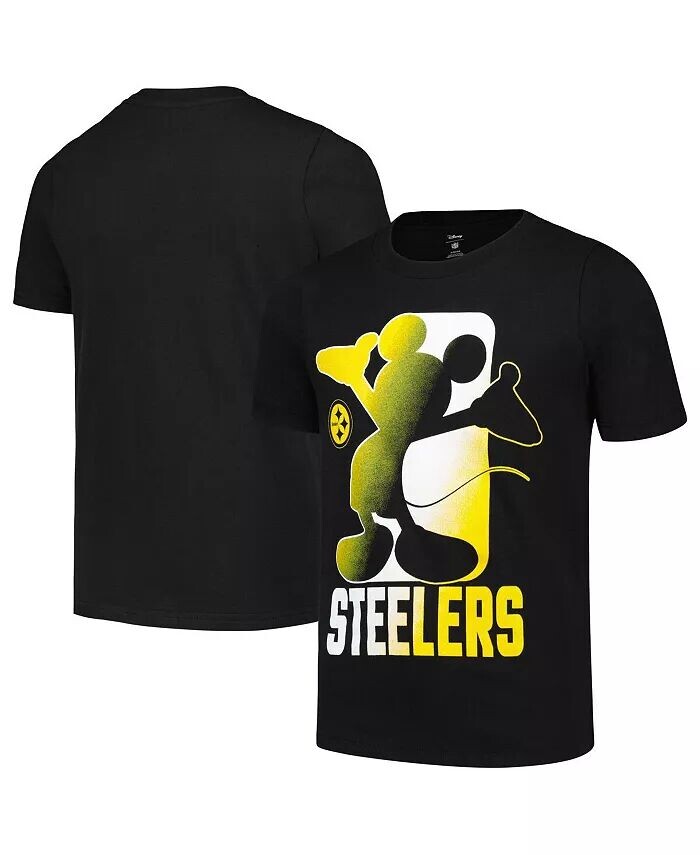 

Черная футболка Big Boys Pittsburgh Steelers Disney Cross Fade Outerstuff, черный