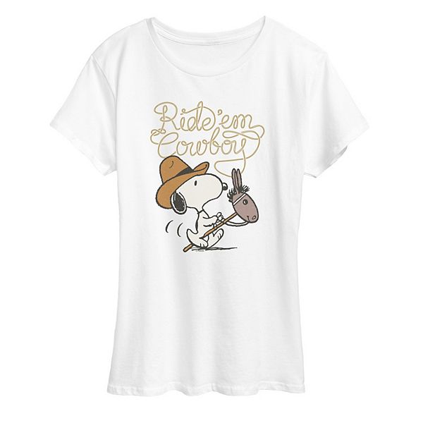 

Футболка с принтом Peanuts Snoopy Ride 'Em Cowboy Licensed Character, White, Белый, Футболка с принтом Peanuts Snoopy Ride 'Em Cowboy Licensed Character, White