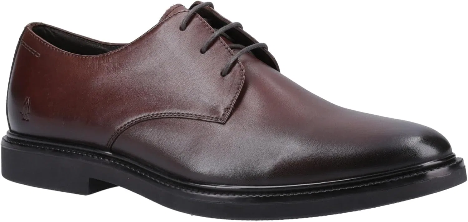 Мужские кожаные туфли на шнуровке Hush Puppies Kye шоколадного цвета — фото 3