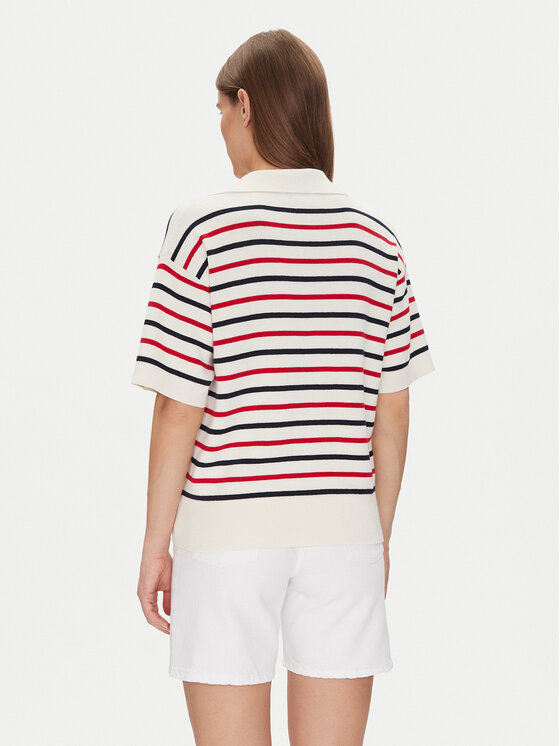 Свитер обычного кроя Mini Stp Co Open Polo Ss Swt WW0WW45400 Tommy Hilfiger, мультиколор — фото 3