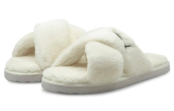 Тапочки fluff x strap slide 'whisper white' Puma, белый — фото 3