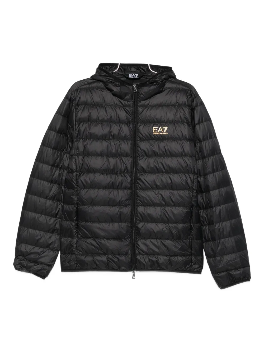 

Стеганая куртка с капюшоном Ea7 Emporio Armani, черный