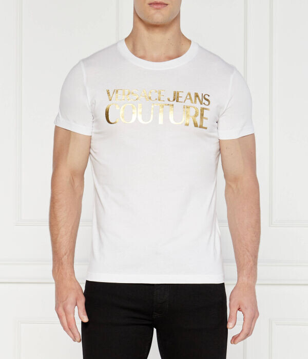 

Футболка мужская Versace Jeans Couture с золотым логотипом, белый