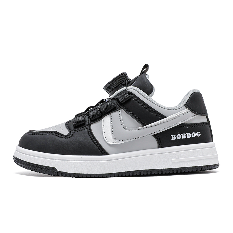 

Детские кроссовки для скейтбординга Kids Low-top Black/Sky Grey Bobdog, черный