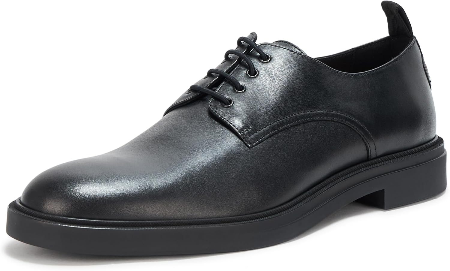 

BOSS Мужские туфли Calev Derby из кожи Oxford Flat, Black Gloss
