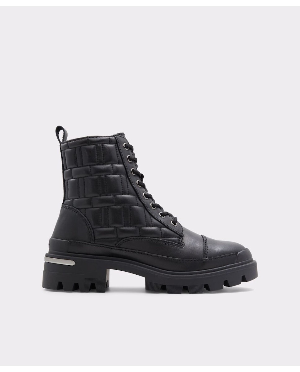 

Женские кожаные ботильоны черного цвета с круглым носком Aldo, черный
