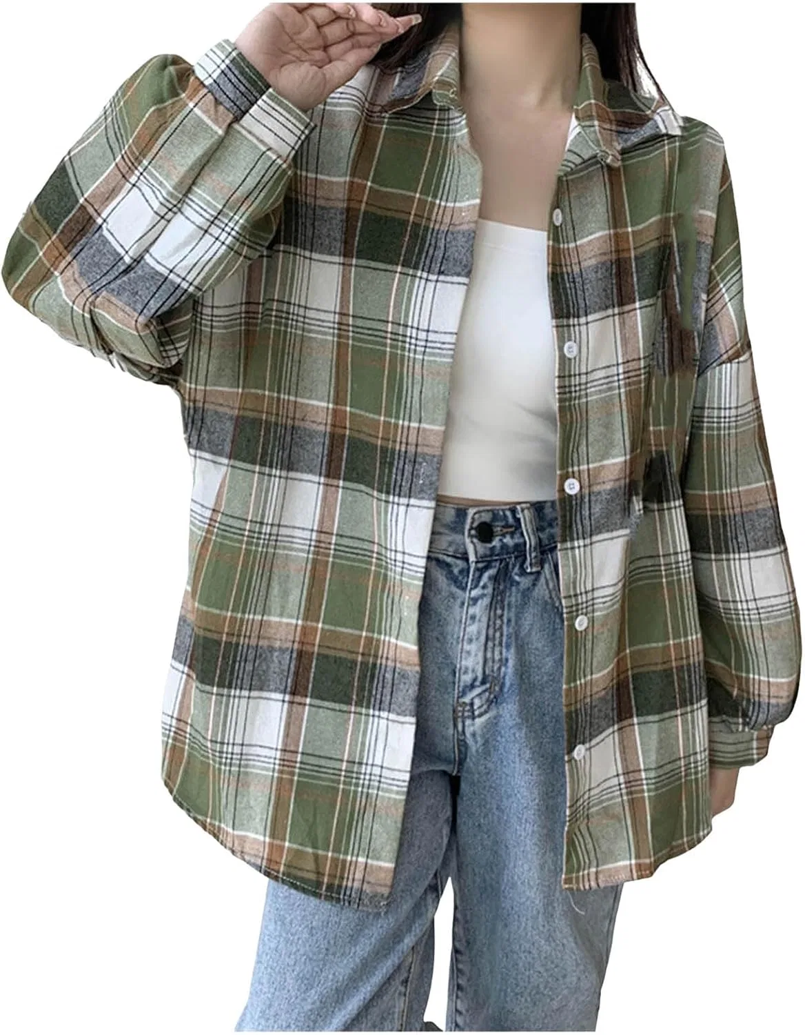 Блуза, длинный рукав, Check Shirt, темно-синий