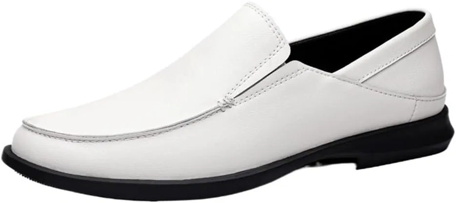 Лоферы кожаные Men’s Vegan Leather Loafers, белый DHFIRUFSHLO