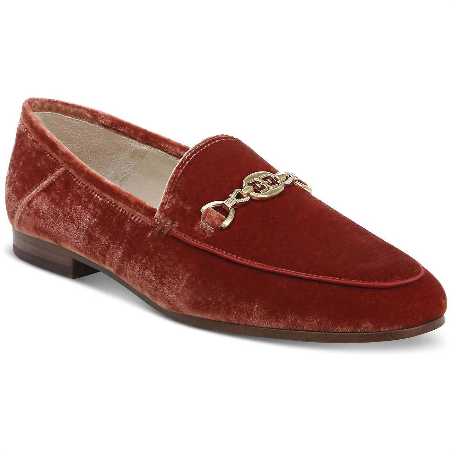 Лоферы Loraine Prima Bit в бархате каньон-оранжевого цвета Sam Edelman