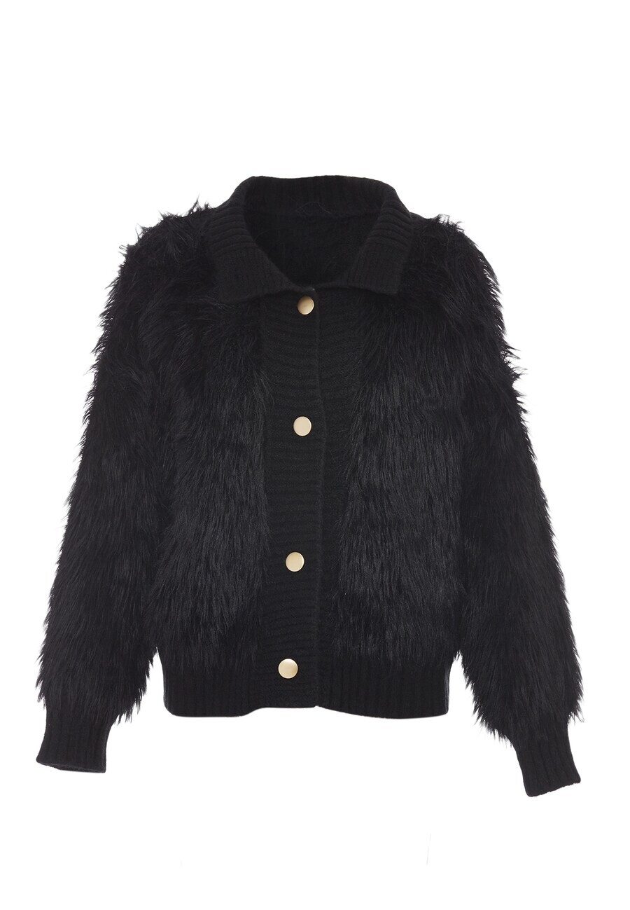 

Вязаный кардиган Poomi Knit Cardigan, черный