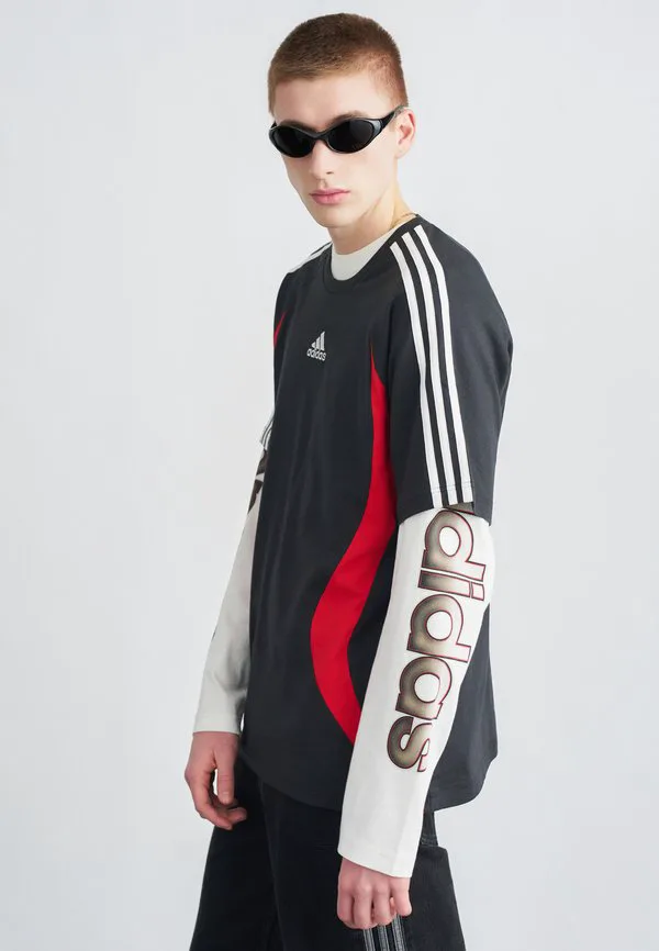 Футболка с принтом teamgeist Adidas Originals, Black/Better Scarlet