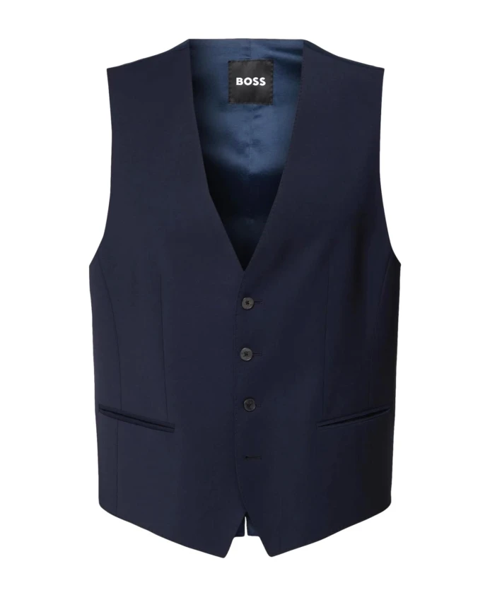 

Минималистичный жилет из шерстяной смеси, синий. Hugo, синий