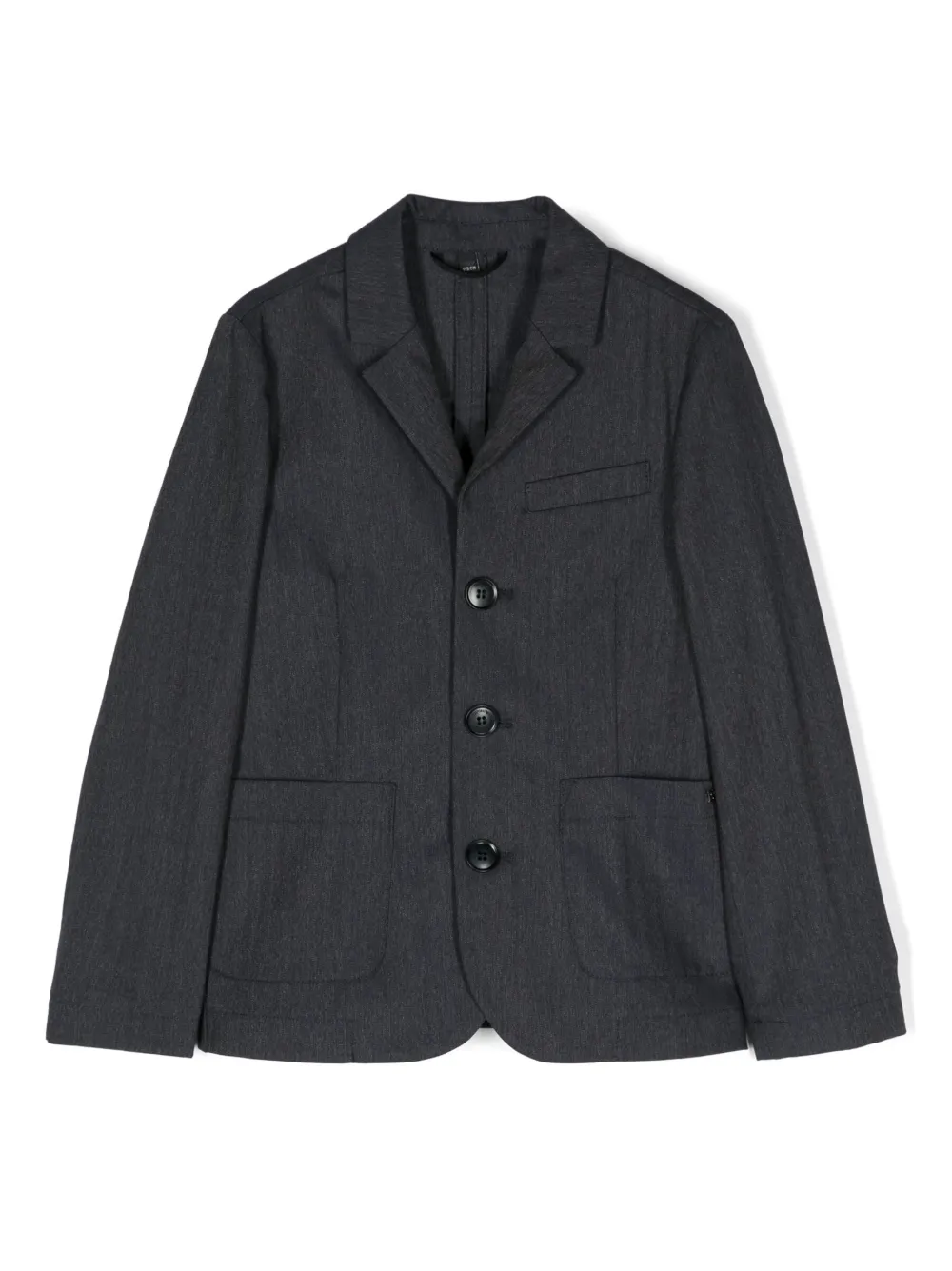 

Однобортный блейзер с логотипом Emporio Armani Kids, синий