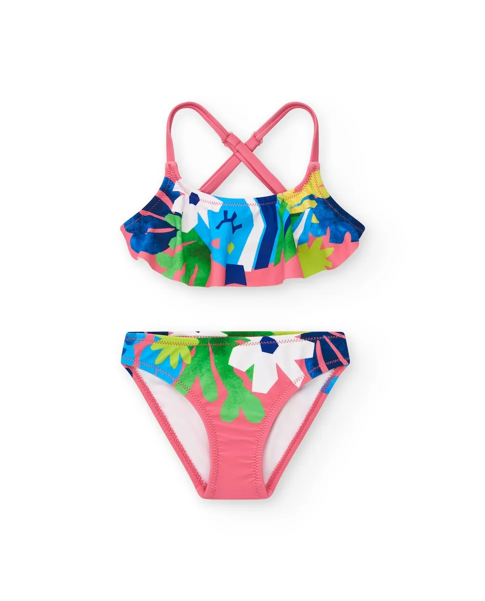 

Бикини для девочки с принтом и рюшами Tuc tuc, цвет Rosa