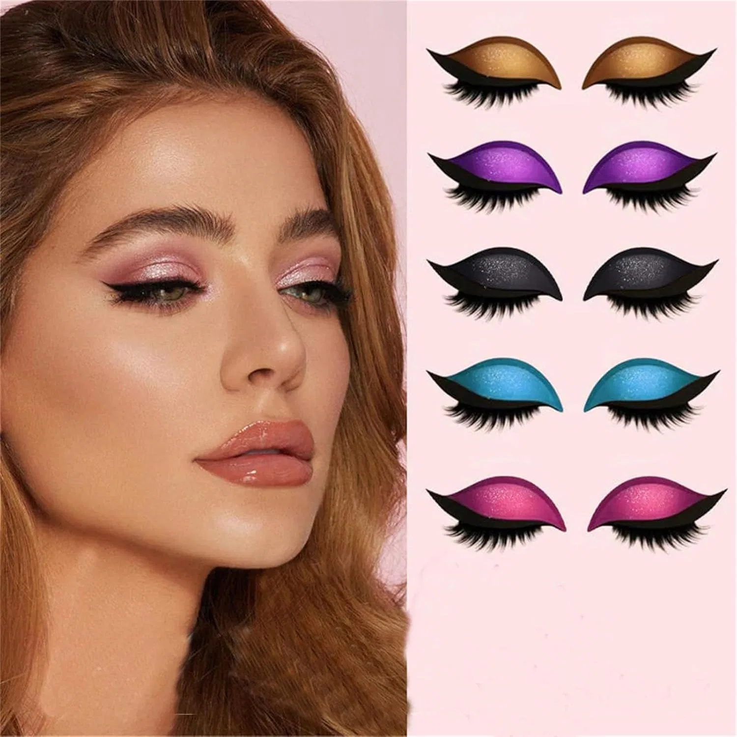 Многоразовые патчи для макияжа глаз «Lazy Eye Shadow Eyelash Patch» Generisch, 3Pcs-C — фото 2