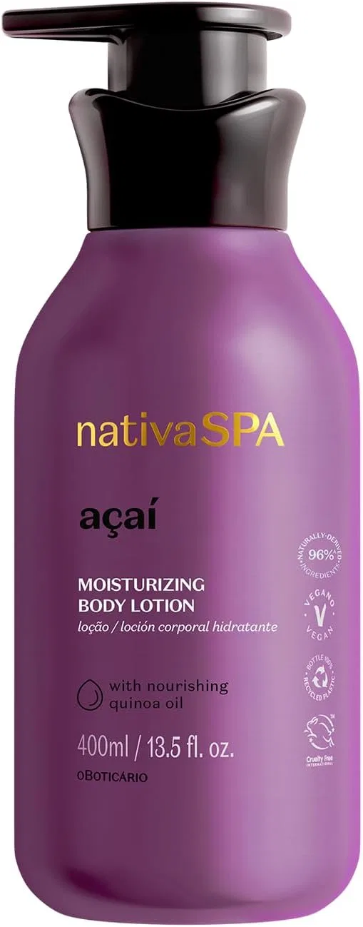 Лосьон для тела увлажняющий Nativa Spa O Boticario с асаи 400 мл