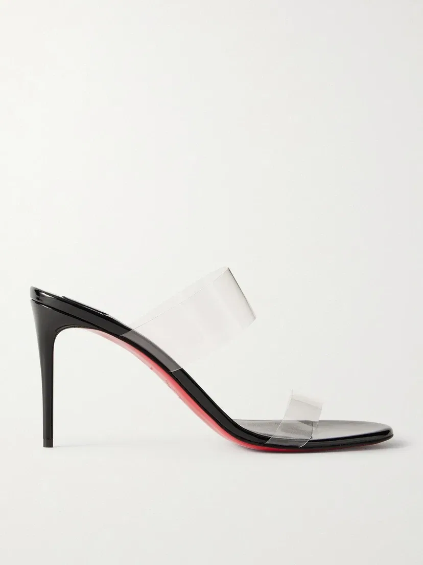 Мюли Just Nothing 85 из ПВХ и лакированной кожи Christian Louboutin, черный