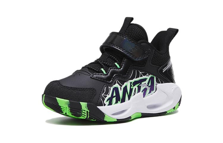 Кроссовки Anta kids Kids Lifestyle Shoes PS Low-top Black/green — фото 2