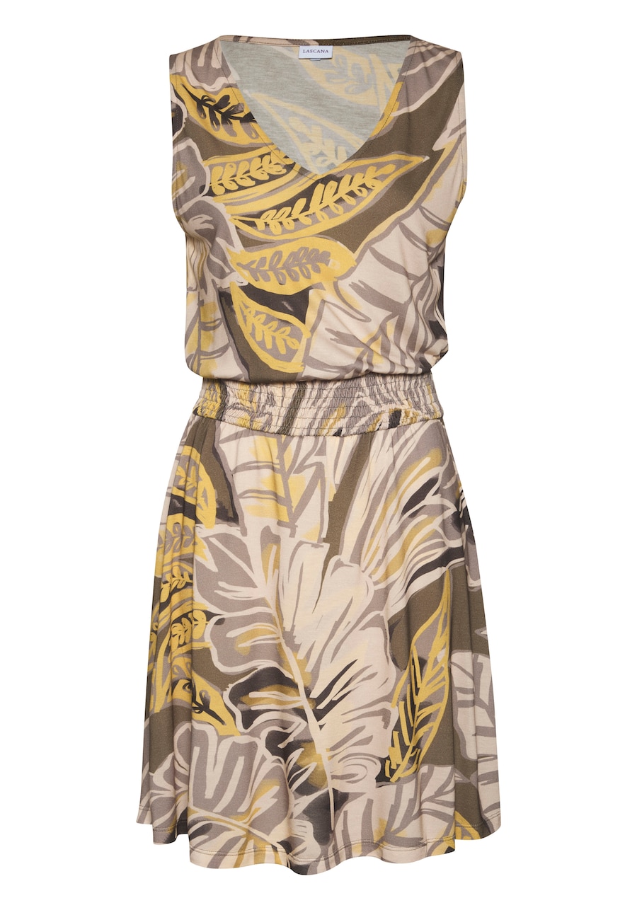 

Летнее платье LASCANA, светло-бежевый/темно-бежевый/темно-коричневый