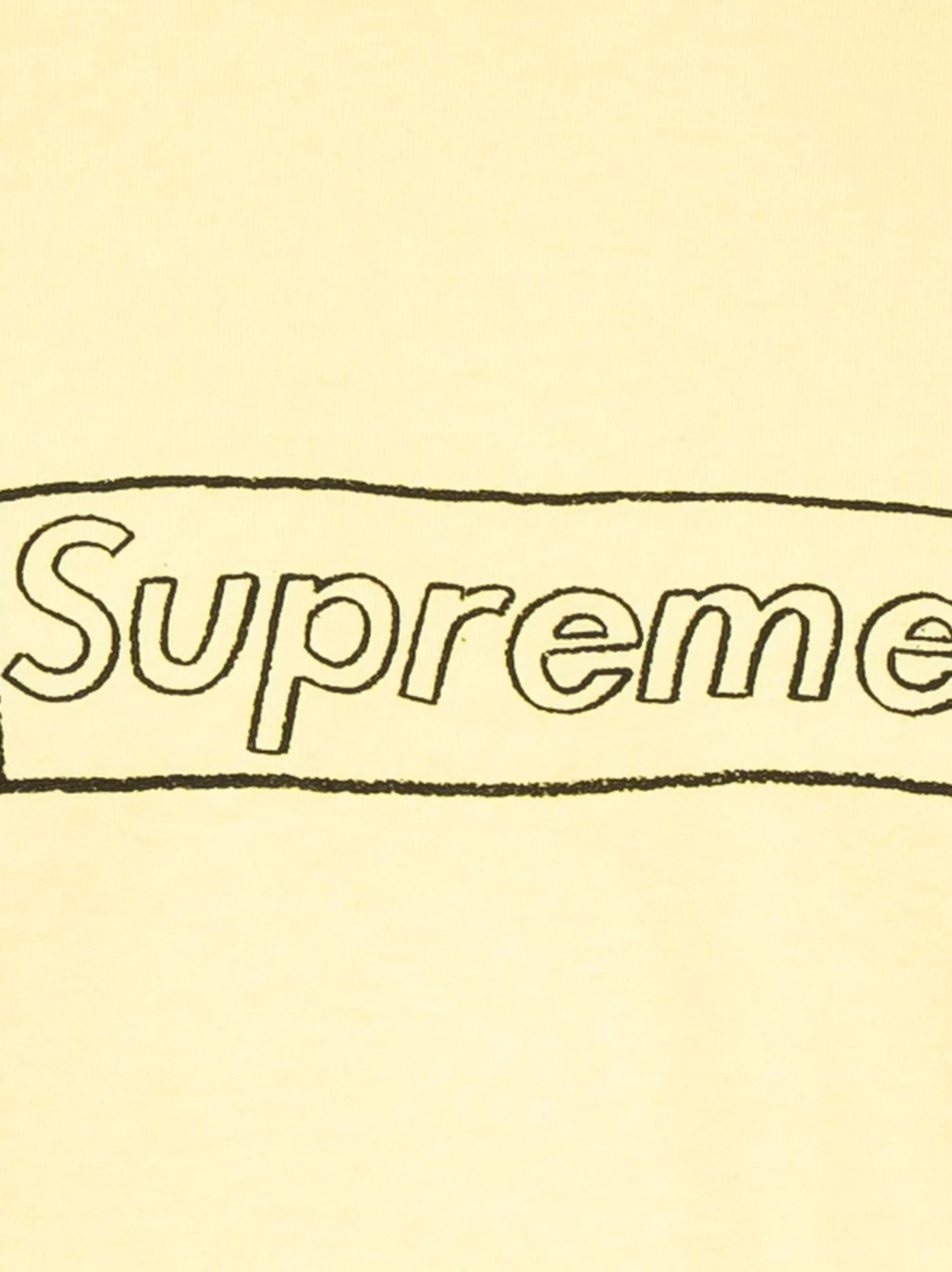 Футболка Chalk с логотипом из коллаборации с KAWS Supreme, желтый — фото 3