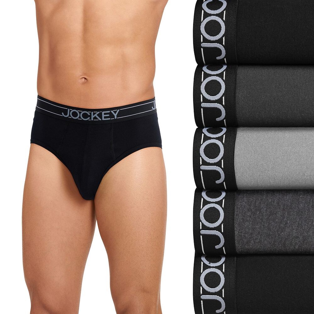 

Мужские трусы Jockey из 5 комплектов хлопка из смесового хлопка, цвет Gray Black