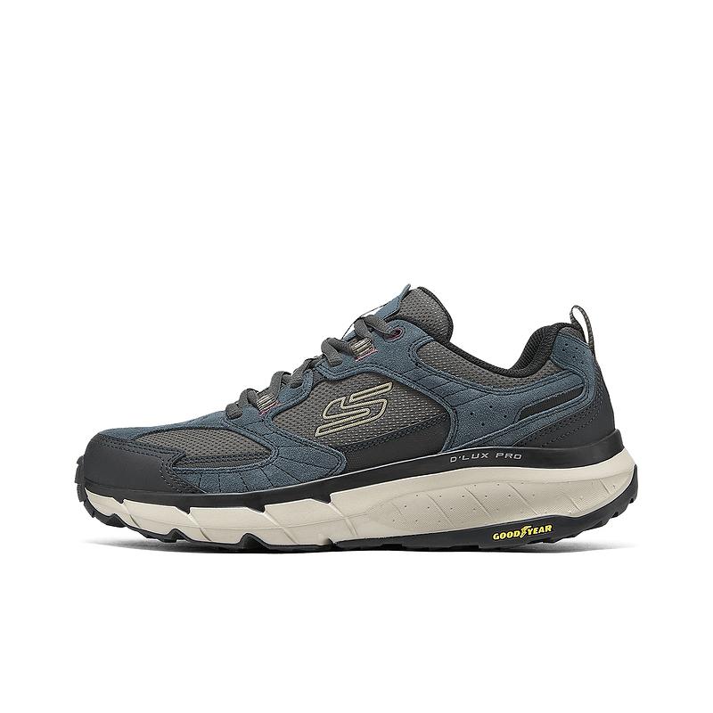 

Skechers Мужские износостойкие низкие кроссовки для активного отдыха, цвет черный, синий