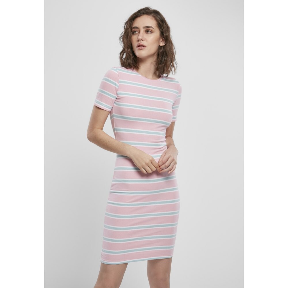 

Платье Urban Classics Stretch Stripe, розовый