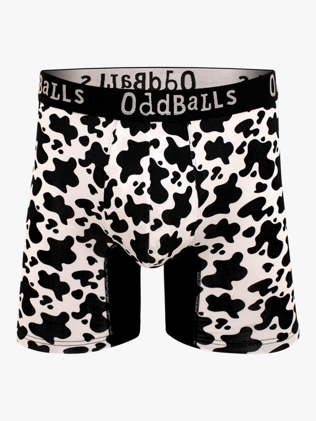 

Бамбуковые боксерские шорты fat cow OddBalls, черный/белый