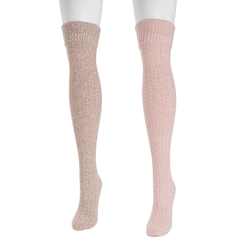 

Женские носки выше колена MUK LUKS Marl, 2 пары, розовый